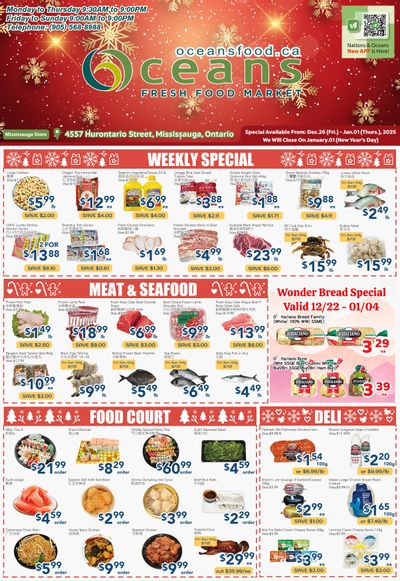 Oceans Fresh Food Market (Mississauga) Flyer December 26 to January 1
