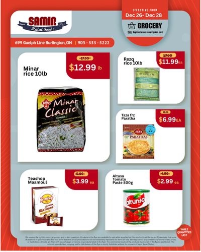 Samir Supermarket Flyer December 26 to 28