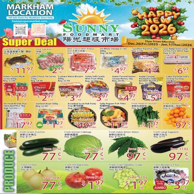 Sunny Foodmart (Markham) Flyer December 26 to January 1