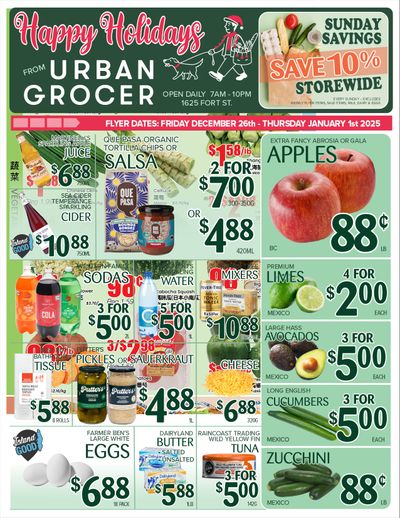 Urban Grocer Flyer December 26 to January 1