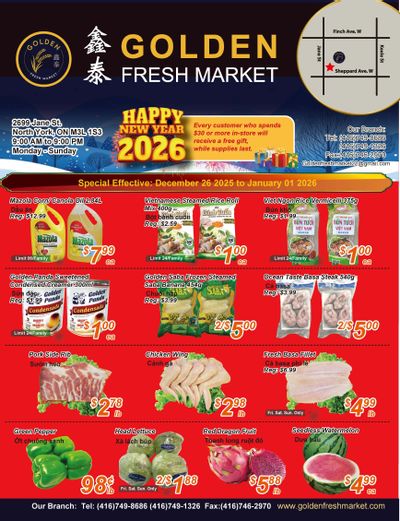 Golden Fresh Market Flyer December 26 to January 1