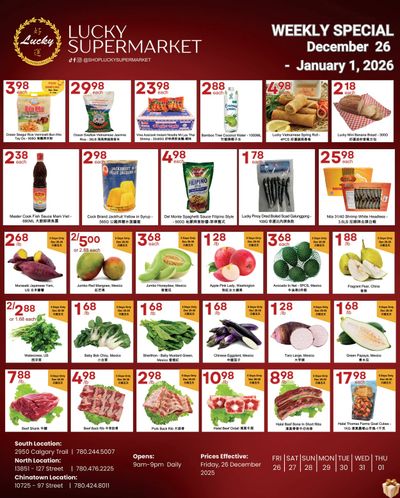 Lucky Supermarket (Edmonton) Flyer December 26 to January 1