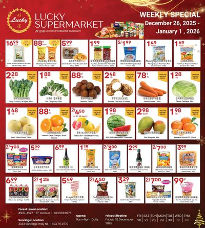Lucky Supermarket (Calgary) Flyer December 26 to January 1