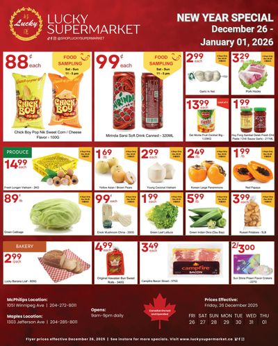 Lucky Supermarket (Winnipeg) Flyer December 26 to January 1