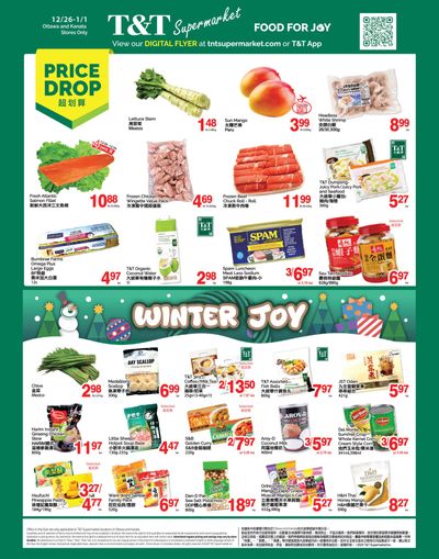 T&T Supermarket (Ottawa & Kanata) Flyer December 26 to January 1