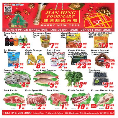 Jian Hing Foodmart (Scarborough) Flyer December 26 to January 1