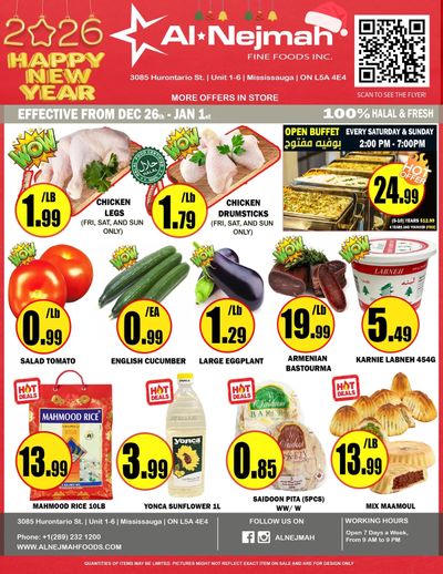 Alnejmah Fine Foods Inc. Flyer December 26 to January 1