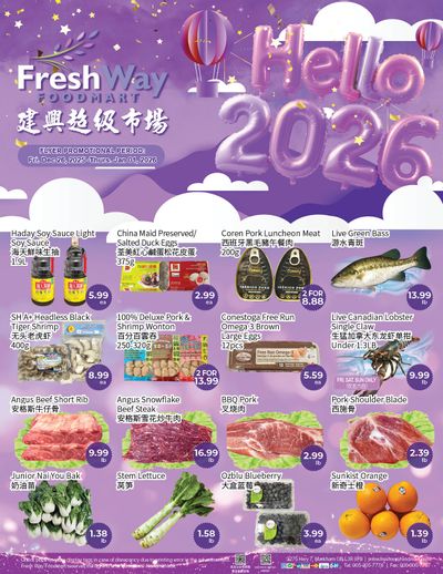 FreshWay Foodmart Flyer December 26 to January 1