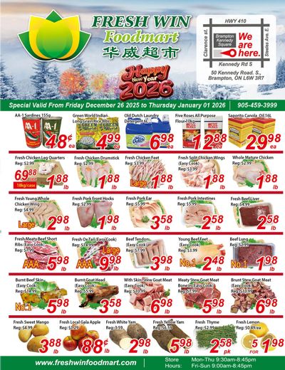 Fresh Win Foodmart Flyer December 26 to January 1
