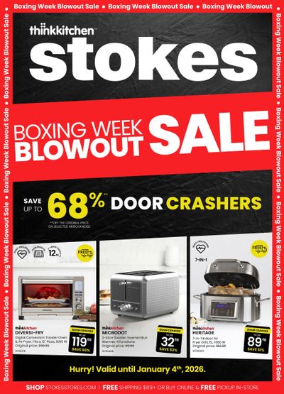 Stokes Boxing Week Flyer December 26 to January 4