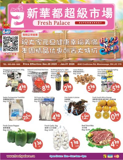 Fresh Palace Supermarket Flyer December 26 to January 1