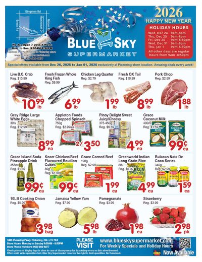 Blue Sky Supermarket (Pickering) Flyer December 26 to January 1
