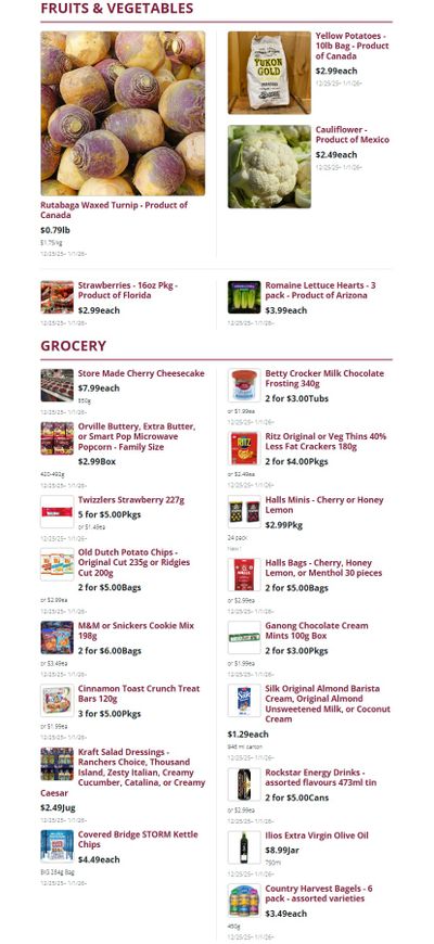 Mike Dean Local Grocer Flyer December 25 to January 1