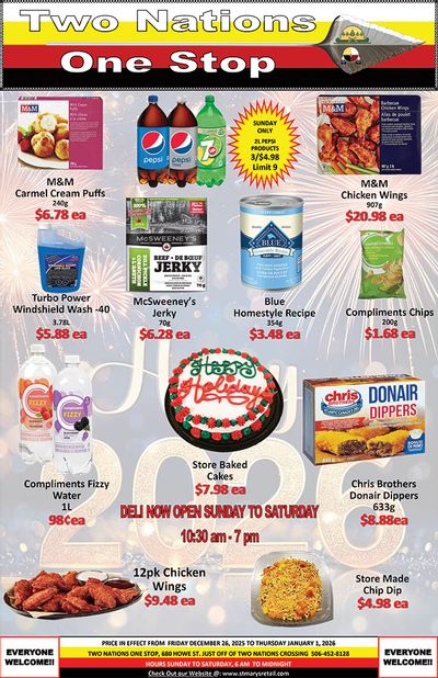 Two Nations One Stop Flyer December 26 to January 1