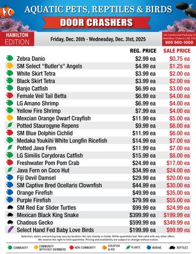 Big Al's (Hamilton) Weekly Specials December 26 to 31