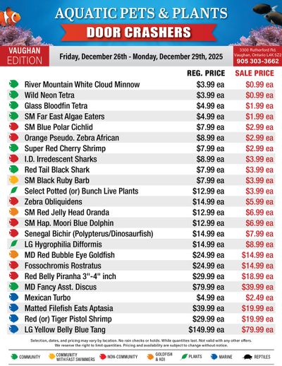 Big Al's (Vaughan) Weekly Specials December 26 to 29