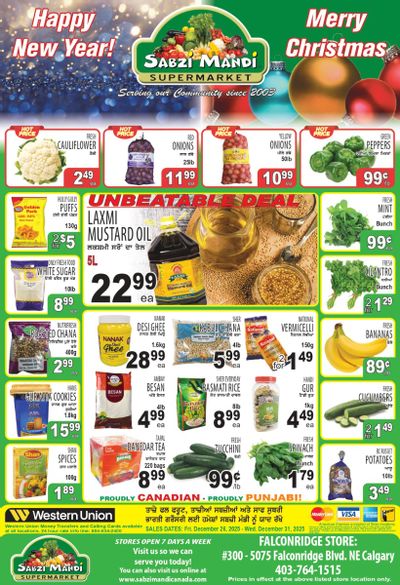 Sabzi Mandi Supermarket (Calgary) Flyer December 26 to 31