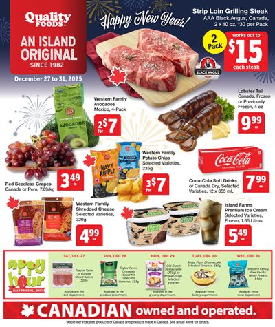 Quality Foods Flyer December 27 to 31