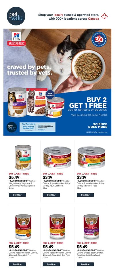 Pet Valu Flyer December 25 to January 1