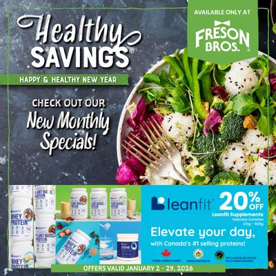 Freson Bros. Healthy Savings Flyer January 2 to 29