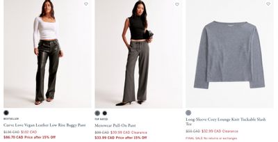 Abercrombie & Fitch Canada: Winter Sale 20-50% off Almost Everything + Extra 15% off Select Clearance