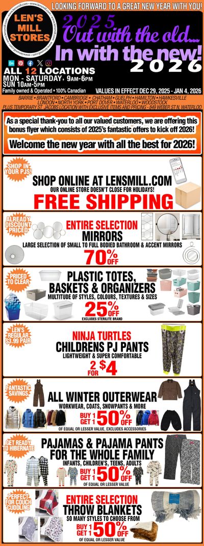 Len's Mill Stores Flyer December 29 to January 4