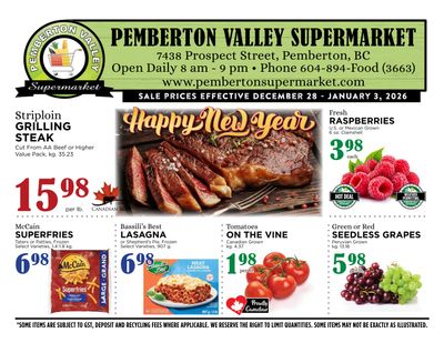 Pemberton Valley Supermarket Flyer December 28 to January 3