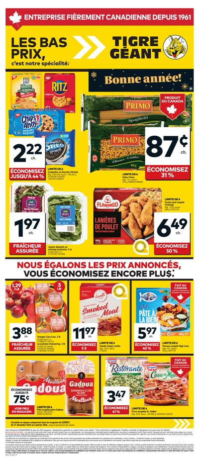 Tigre Géant Flyer December 31 to January 6
