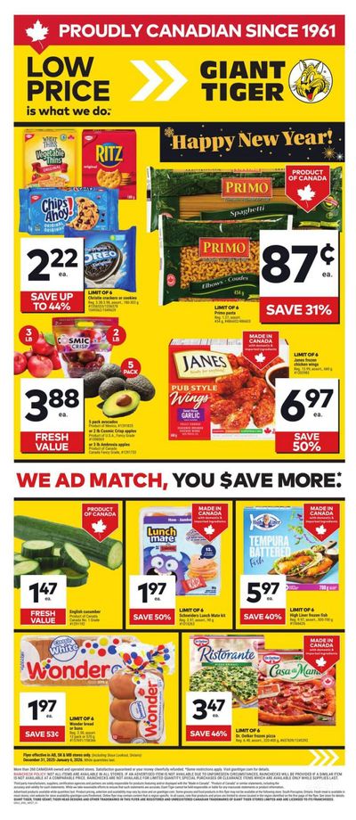 Giant Tiger (West) Flyer December 31 to January 6