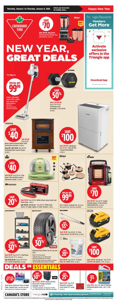Canadian Tire (ON) Flyer January 1 to 8