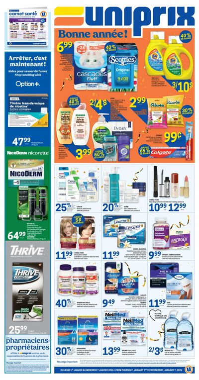 Uniprix Flyer January 1 to 7