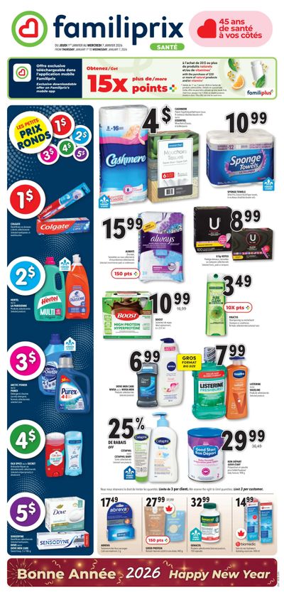 Familiprix Sante Flyer January 1 to 7