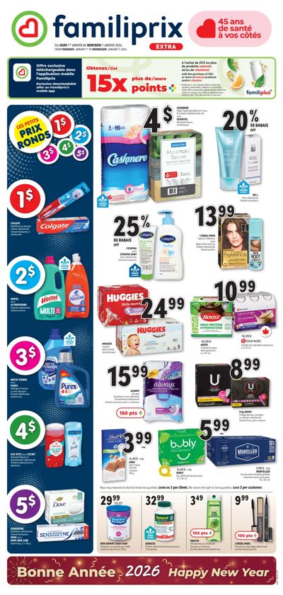 Familiprix Extra Flyer January 1 to 7