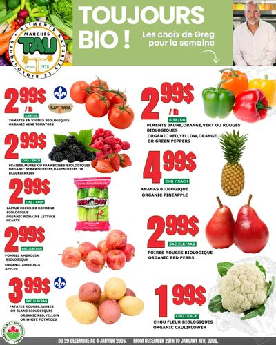 Marches Tau Produce Flyer December 29 to January 4
