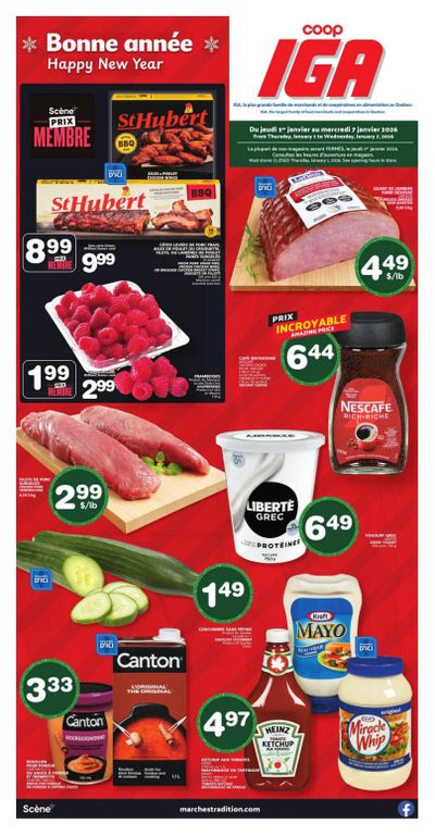 Coop IGA (QC) Flyer January 1 to 7
