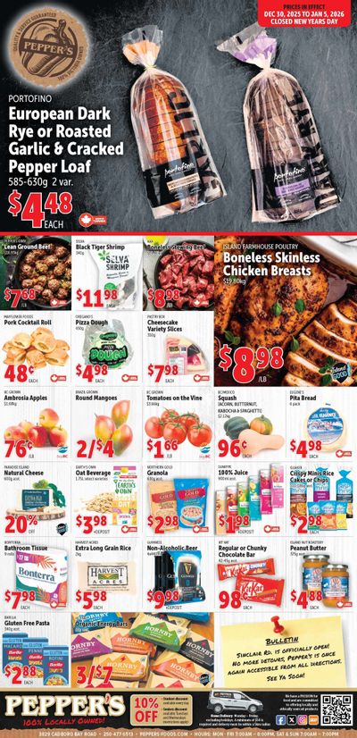 Pepper's Foods Flyer December 30 to January 5