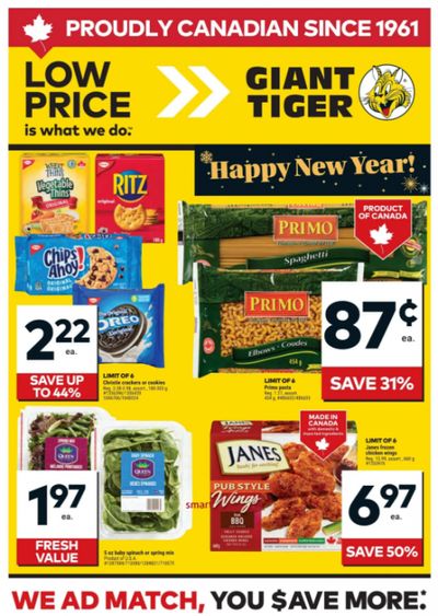 Giant Tiger Canada Flyer Deals December 31st – January 6th