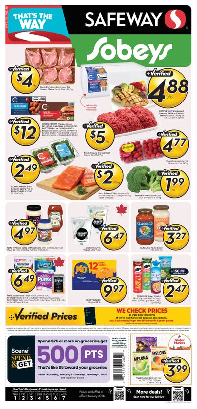 Sobeys/Safeway (SK & MB) Flyer January 1 to 7
