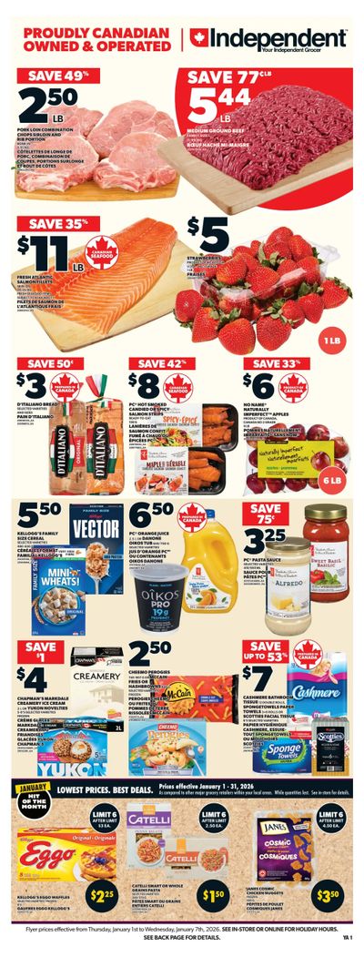 Independent Grocer (Atlantic) Flyer January 1 to 7