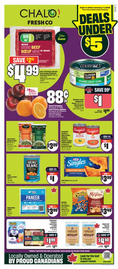 Chalo! FreshCo (ON) Flyer January 1 to 7