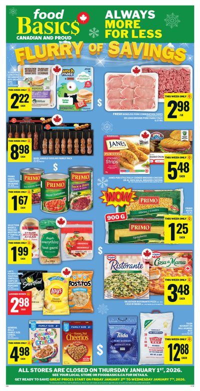 Food Basics Flyer January 1 to 7