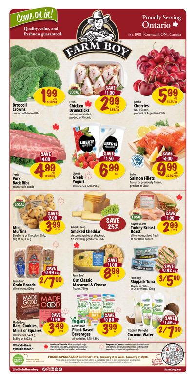 Farm Boy Flyer January 1 to 7