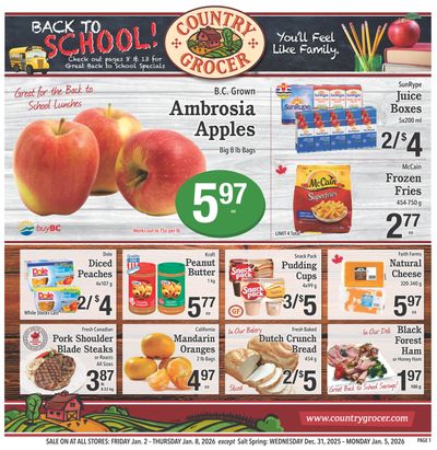 Country Grocer Flyer January 2 to 8