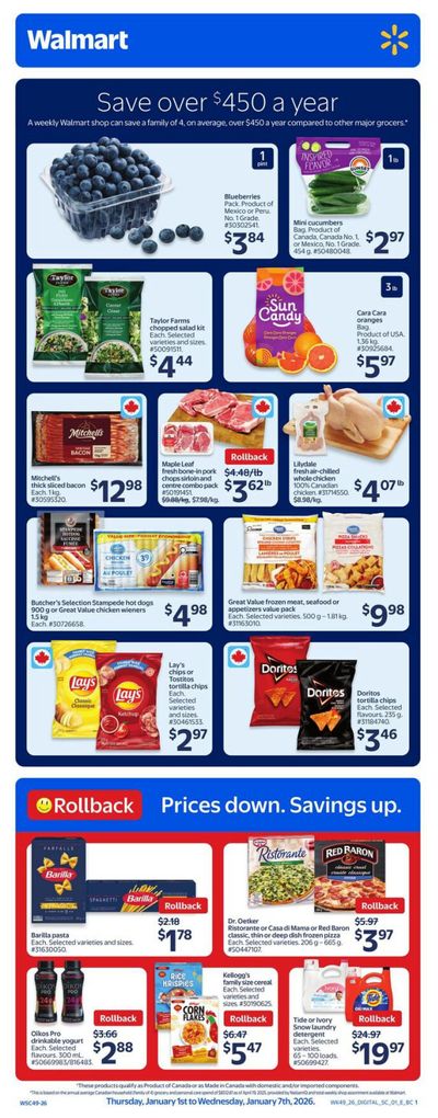 Walmart (West) Flyer January 1 to 7