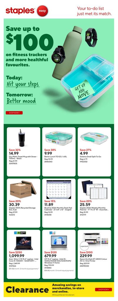 Staples Flyer January 1 to 8