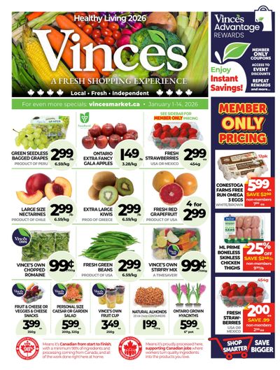 Vince's Market Flyer January 1 to 14