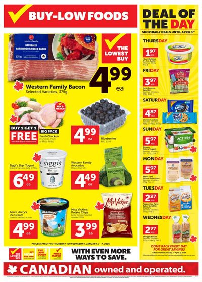 Buy-Low Foods Flyer January 1 to 7