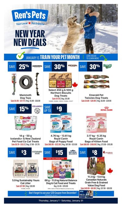 Ren's Pets Flyer January 1 to 31