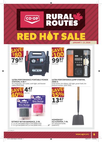 Co-op (West) Rural Routes Flyer January 1 to 21
