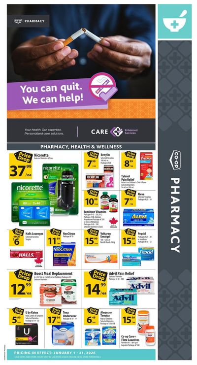 Co-op (West) Pharmacy Flyer January 1 to 21